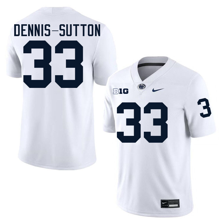 Dani Dennis-Sutton Penn State Jersey,PSU Nittany Lions #33 Dani Dennis-Sutton Football-White